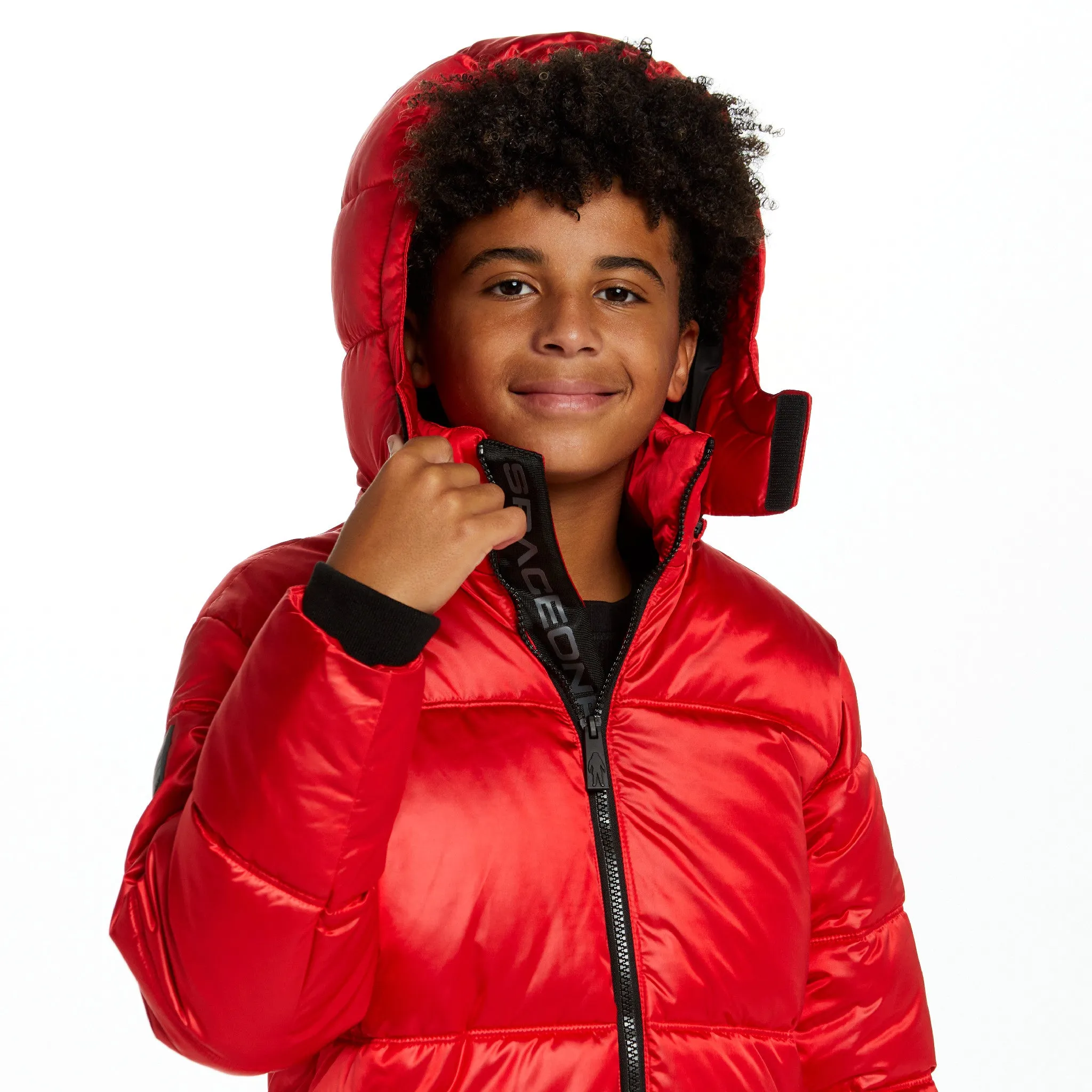 SPACEONE x Andy & Evan | Galactic Puffer Jacket | Mars Red
