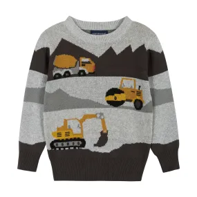 Trucks Graphic Pullover Sweater  | Grey