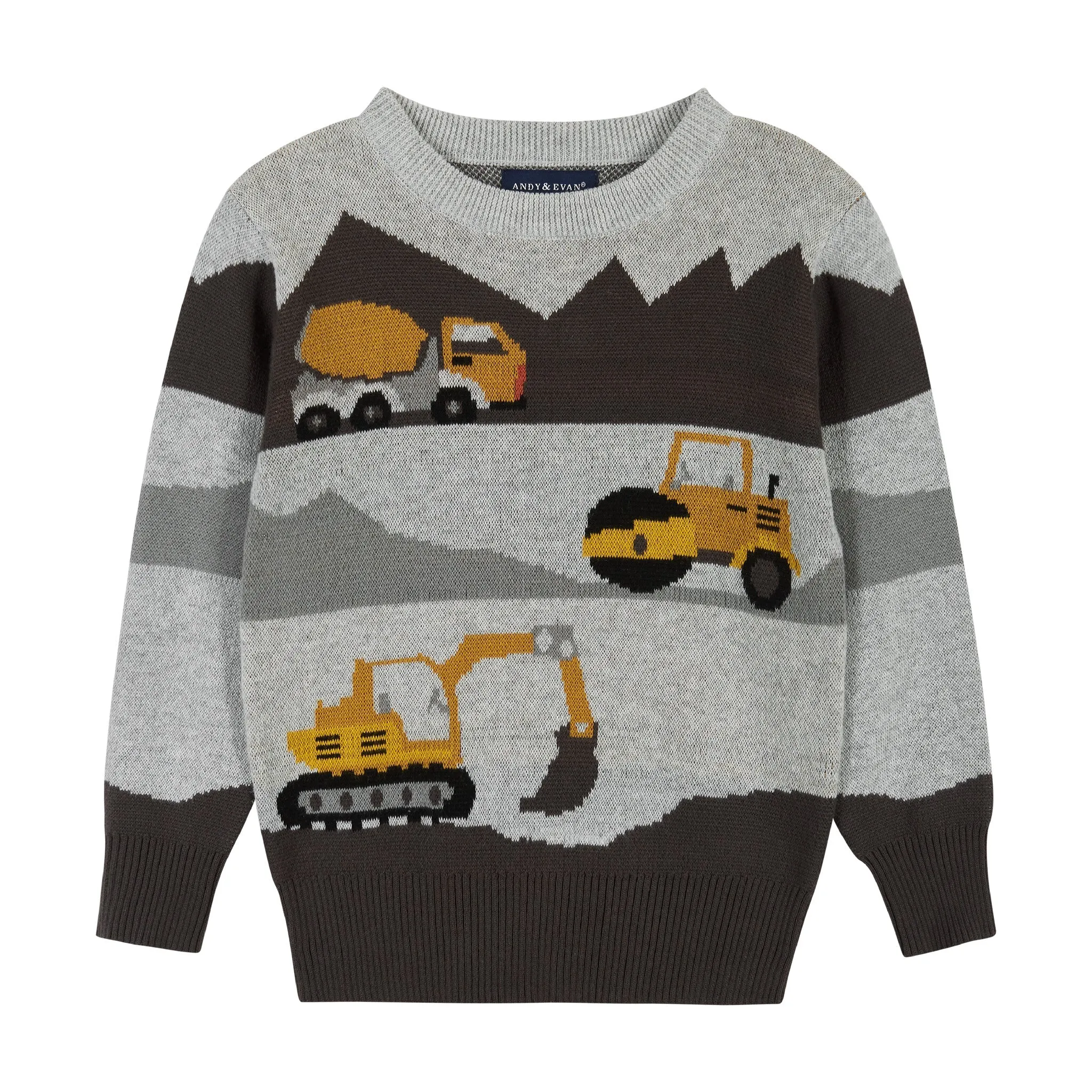 Trucks Graphic Pullover Sweater  | Grey