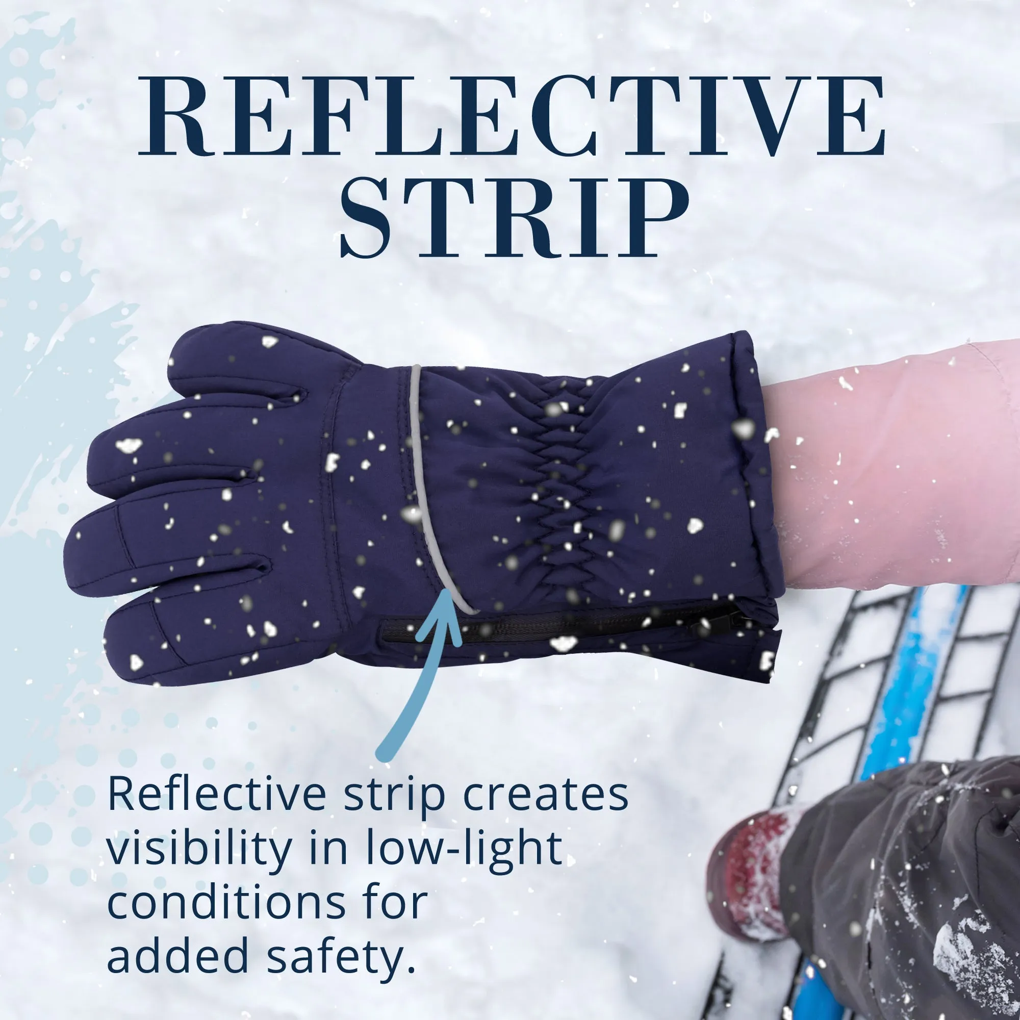 Winter & Ski Glove powered by ZIPGLOVE TECHNOLOGY | Navy