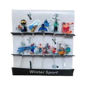Winter Sport Acrylic Food Picks