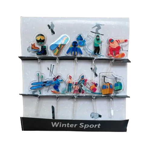 Winter Sport Acrylic Food Picks